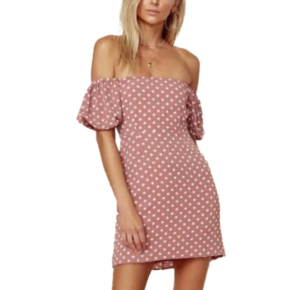 Endless Summer Elsa Mini Dress Pink Polkadot Size XS